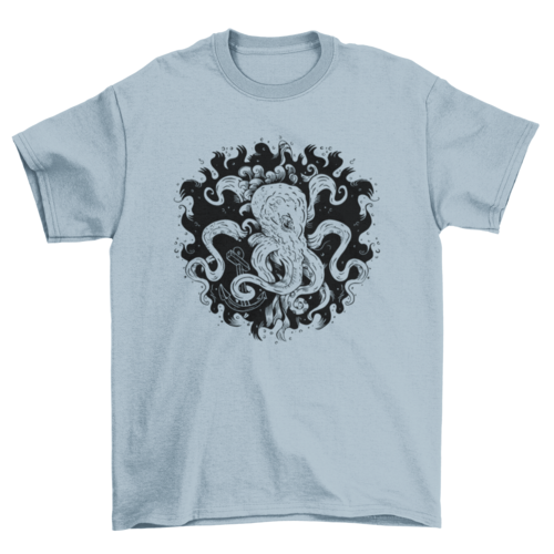 Dark octopus t-shirt design