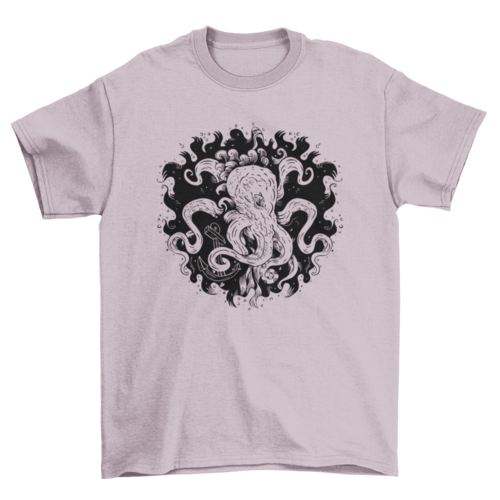 Dark octopus t-shirt design