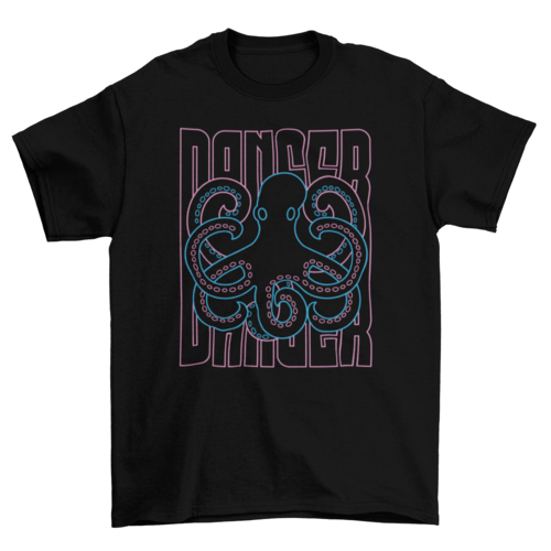 Octopus danger duotone t-shirt