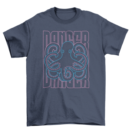 Octopus danger duotone t-shirt