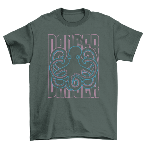 Octopus danger duotone t-shirt
