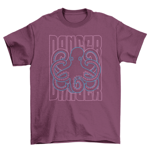 Octopus danger duotone t-shirt