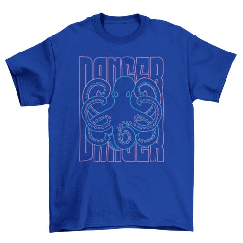 Octopus danger duotone t-shirt